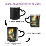 NC Ceramic Photo Coffee Mugs,Offshore Platform Storm Oil Fuel Power Generation Adversity Authority Danger Endurance Mining,Custom Picture Mug Magic Heat Sensitive Color Changing Mug Milk Tea Cup Per