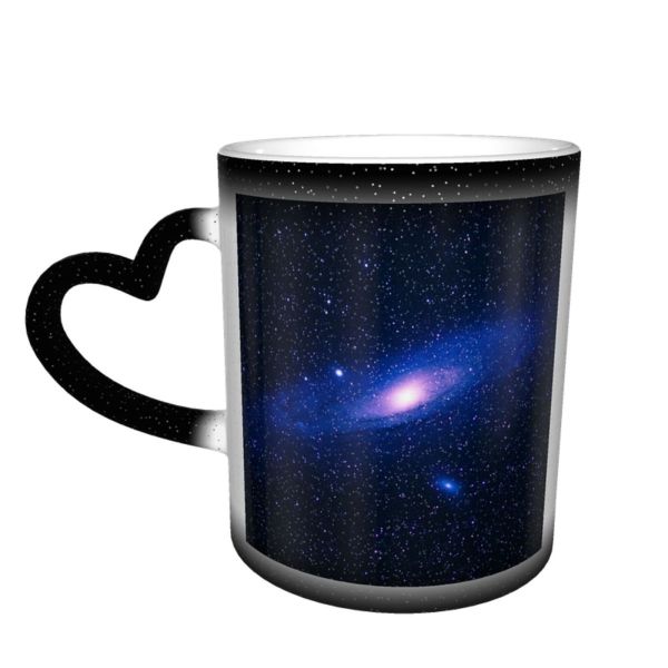 NC Ceramic Photo Coffee Mugs,Outer Space Andromeda Galaxy Astronomy Star,Custom Picture Mug Magic Heat Sensitive Color Changing Mug Milk Tea Cup Personalized Gifts for Family Lovers Friends