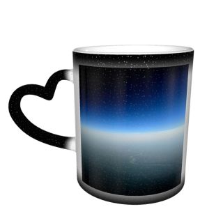 NC Ceramic Photo Coffee Mugs,Air Vehicle Airplane Beauty Colorado Commercial Space Flying Horizon Idyllic Non Urban,Custom Picture Mug Magic Heat Sensitive Color Changing Mug Milk Tea Cup Personaliz