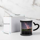 NC Ceramic Photo Coffee Mugs,Akita Prefecture Astronomy Beauty Clear Sky Constellation East Famous Place Galaxy Geology,Custom Picture Mug Magic Heat Sensitive Color Changing Mug Milk Tea Cup Person
