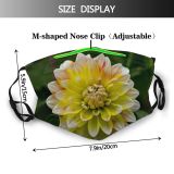 NC Blossom Images Plant Dahlia Flower Natur Free Dalie Gartenblume Dust Washable Reusable Filter and Reusable Mouth Warm Windproof Cotton Face