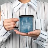 NC Ceramic Photo Coffee Mugs,Oil Sea Abstract Art Artist's Canvas Design Fine Acrylic Craft Palette Creativity,Custom Picture Mug Magic Heat Sensitive Color Changing Mug Milk Tea Cup Personalized Gi