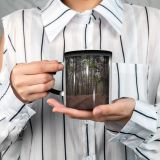 NC Ceramic Photo Coffee Mugs,Alabama State Bamboo Plant Barren Beauty Change Country Road Direction Ecosystem Footpath,Custom Picture Mug Magic Heat Sensitive Color Changing Mug Milk Tea Cup Persona