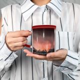 NC Ceramic Photo Coffee Mugs,Air Vehicle Airplane Beauty Colorado Commercial Space Flying Horizon Idyllic Non Urban,Custom Picture Mug Magic Heat Sensitive Color Changing Mug Milk Tea Cup Personaliz