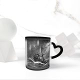NC Ceramic Photo Coffee Mugs,Old Fashioned Sea Storm Cape Horn Nautical Vessel 8th Century Armed Forces,Custom Picture Mug Magic Heat Sensitive Color Changing Mug Milk Tea Cup Personalized Gifts for