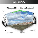 NC Azure Sky Cloud Wallpapers Land Pictures Building Stock Images Countryside Rural Cumulus Dust Washable Reusable Filter and Reusable Mouth Warm Windproof Cotton Face