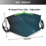 NC Astronomy Sky Summer Public Outer Wallpapers Grey Way Light Domain Pictures Universe Dust Washable Reusable Filter and Reusable Mouth Warm Windproof Cotton Face