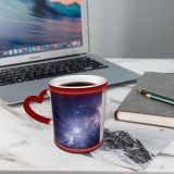 NC Ceramic Photo Coffee Mugs,Outer Space Art Astronomy Digitally Generated Ethereal Light Natural Milky Way Star,Custom Picture Mug Magic Heat Sensitive Color Changing Mug Milk Tea Cup Personalized