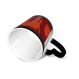 NC Ceramic Photo Coffee Mugs,Outer Space Astronaut Mars Planet Alien Stratosphere Adventure Moon Rocket Spaceship Silhouette,Custom Picture Mug Magic Heat Sensitive Color Changing Mug Milk Tea Cup P