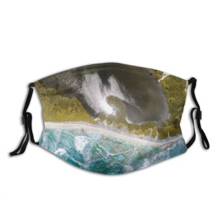 NC Atoll Wallpapers Land Pictures Coast Sea Ocean Coral Shoreline Images Reef Aerial Dust Washable Reusable Filter and Reusable Mouth Warm Windproof Cotton Face
