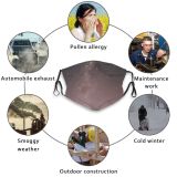 NC Astronomy Sky Yew Outer Wallpapers Grey Way Forest Pictures Universe Galaxy Star Dust Washable Reusable Filter and Reusable Mouth Warm Windproof Cotton Face