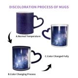 NC Ceramic Photo Coffee Mugs,Outer Space Art Astronomy Digitally Generated Ethereal Light Natural Milky Way Star,Custom Picture Mug Magic Heat Sensitive Color Changing Mug Milk Tea Cup Personalized