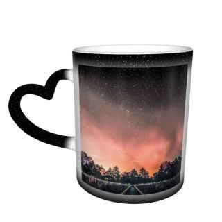 NC Ceramic Photo Coffee Mugs,Air Vehicle Airplane Beauty Colorado Commercial Space Flying Horizon Idyllic Non Urban,Custom Picture Mug Magic Heat Sensitive Color Changing Mug Milk Tea Cup Personaliz