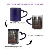 NC Ceramic Photo Coffee Mugs,Alabama State Bamboo Plant Barren Beauty Change Country Road Direction Ecosystem Footpath,Custom Picture Mug Magic Heat Sensitive Color Changing Mug Milk Tea Cup Persona