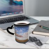 NC Ceramic Photo Coffee Mugs,Air Pollution Arizona Beauty Cloud Sky Desert Environmental Issues Factory Heat Temperature,Custom Picture Mug Magic Heat Sensitive Color Changing Mug Milk Tea Cup Perso