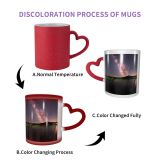 NC Ceramic Photo Coffee Mugs,Akita Prefecture Astronomy Beauty Clear Sky Constellation East Famous Place Galaxy Geology,Custom Picture Mug Magic Heat Sensitive Color Changing Mug Milk Tea Cup Person