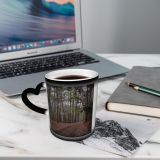 NC Ceramic Photo Coffee Mugs,Alabama State Bamboo Plant Barren Beauty Change Country Road Direction Ecosystem Footpath,Custom Picture Mug Magic Heat Sensitive Color Changing Mug Milk Tea Cup Persona