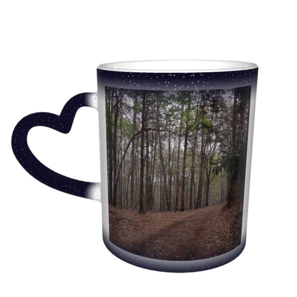 NC Ceramic Photo Coffee Mugs,Alabama State Bamboo Plant Barren Beauty Change Country Road Direction Ecosystem Footpath,Custom Picture Mug Magic Heat Sensitive Color Changing Mug Milk Tea Cup Persona