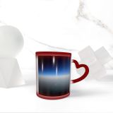 NC Ceramic Photo Coffee Mugs,Air Vehicle Airplane Beauty Colorado Commercial Space Flying Horizon Idyllic Non Urban,Custom Picture Mug Magic Heat Sensitive Color Changing Mug Milk Tea Cup Personaliz