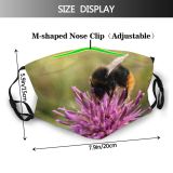 NC Blossom Images Invertebrate Plant Flower Free Bee Bumblebee Honey Apidae Insect Pictures Dust Washable Reusable Filter and Reusable Mouth Warm Windproof Cotton Face