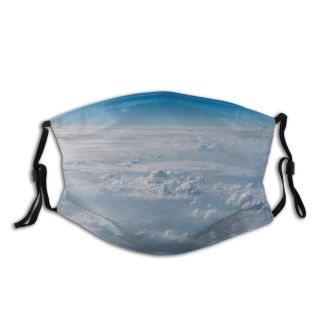 NC Azure Sky Cloud Mood Wallpapers Grey Land Pictures Commons Images Aerial Scenery Dust Washable Reusable Filter and Reusable Mouth Warm Windproof Cotton Face