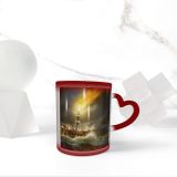 NC Ceramic Photo Coffee Mugs,Offshore Platform Storm Oil Fuel Power Generation Adversity Authority Danger Endurance Mining,Custom Picture Mug Magic Heat Sensitive Color Changing Mug Milk Tea Cup Per
