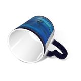 NC Ceramic Photo Coffee Mugs,Oil Storm Wave Modern Sea Sky Ship Artist's Canvas Abstract Art Craft,Custom Picture Mug Magic Heat Sensitive Color Changing Mug Milk Tea Cup Personalized Gifts for Fami