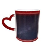 NC Ceramic Photo Coffee Mugs,Outer Space Atmospheric Mood Dust Sky Deep Hill Fantasy Galaxy Dark Landscape,Custom Picture Mug Magic Heat Sensitive Color Changing Mug Milk Tea Cup Personalized Gifts