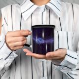 NC Ceramic Photo Coffee Mugs,Outer Space Brain Glowing Zoom Authority Bizarre Digital Composite Ideas Imagination Mystery,Custom Picture Mug Magic Heat Sensitive Color Changing Mug Milk Tea Cup Pers