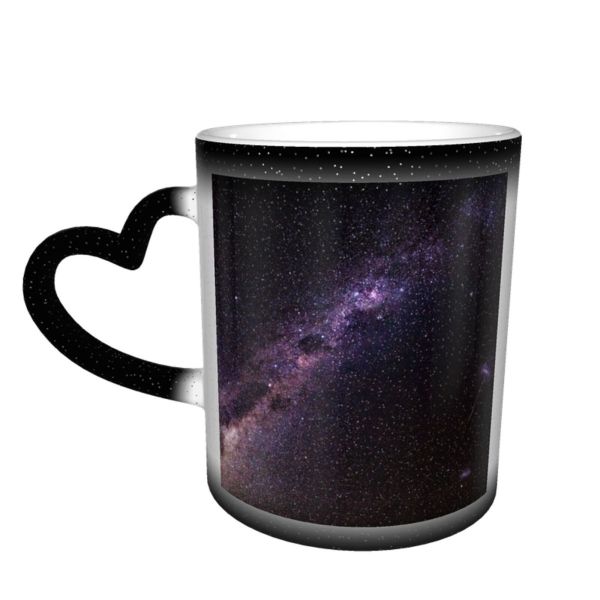 NC Ceramic Photo Coffee Mugs,Opportunity Eternity Galaxy Outer Space Star Nebula Sky Solar System Andromeda Imagination,Custom Picture Mug Magic Heat Sensitive Color Changing Mug Milk Tea Cup Person