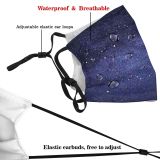 NC Astronomy Sky Public Dark Outer Wallpapers Way Domain Pictures Universe Galaxy Star Dust Washable Reusable Filter and Reusable Mouth Warm Windproof Cotton Face