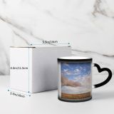 NC Ceramic Photo Coffee Mugs,Air Pollution Arizona Beauty Cloud Sky Desert Environmental Issues Factory Heat Temperature,Custom Picture Mug Magic Heat Sensitive Color Changing Mug Milk Tea Cup Perso