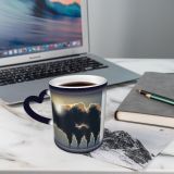 NC Ceramic Photo Coffee Mugs,Air Pollution Atmosphere Carbon Dioxide Change Chemical Chimney Cloud Sky Coal Fired,Custom Picture Mug Magic Heat Sensitive Color Changing Mug Milk Tea Cup Personalized