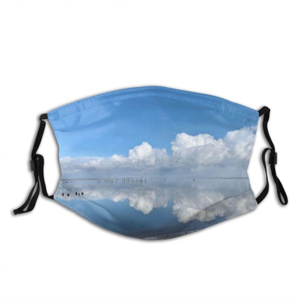 NC Azure Sky Cloud Wallpapers Grey Pictures Park Birds Surrey Images Scenery Cumulus Dust Washable Reusable Filter and Reusable Mouth Warm Windproof Cotton Face