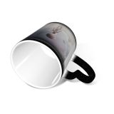NC Ceramic Photo Coffee Mugs,Outer Space Alien Astronaut Futuristic Planet Moon Rear Fantasy Lifestyles Scenics Sky,Custom Picture Mug Magic Heat Sensitive Color Changing Mug Milk Tea Cup Personaliz