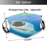 NC Atoll Wallpapers Tropical Visit Land Pictures Coast Sea Ocean Shoreline Stock Images Dust Washable Reusable Filter and Reusable Mouth Warm Windproof Cotton Face