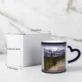 NC Ceramic Photo Coffee Mugs,Alberta April Banff National Park Beauty Canada Canadian Rockies Cloud Sky Temperature,Custom Picture Mug Magic Heat Sensitive Color Changing Mug Milk Tea Cup Personaliz
