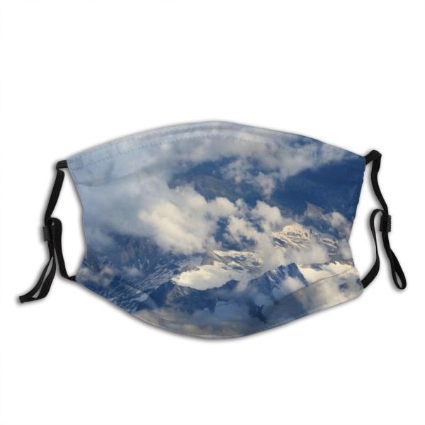 NC Azure Sky Beautiful Cloud Wallpapers Pictures Snow Mountain İsviçre Commons Images Aerial Dust Washable Reusable Filter and Reusable Mouth Warm Windproof Cotton Face