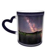 NC Ceramic Photo Coffee Mugs,Akita Prefecture Astronomy Beauty Clear Sky Constellation East Famous Place Galaxy Geology,Custom Picture Mug Magic Heat Sensitive Color Changing Mug Milk Tea Cup Person