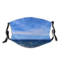 NC Azure Sky Wallpapers Panoramic Tower Architecture Land Pictures Coast Sea Ocean Shoreline Dust Washable Reusable Filter and Reusable Mouth Warm Windproof Cotton Face