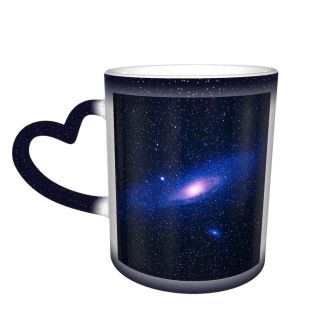 NC Ceramic Photo Coffee Mugs,Outer Space Andromeda Galaxy Astronomy Star,Custom Picture Mug Magic Heat Sensitive Color Changing Mug Milk Tea Cup Personalized Gifts for Family Lovers Friends
