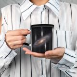 NC Ceramic Photo Coffee Mugs,Outer Space Astronomy Telescope Galaxy Beauty Constellation Illuminated Infinity Majestic Night Outdoors,Custom Picture Mug Magic Heat Sensitive Color Changing Mug Milk