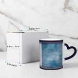 NC Ceramic Photo Coffee Mugs,Oil Sea Abstract Art Artist's Canvas Design Fine Acrylic Craft Palette Creativity,Custom Picture Mug Magic Heat Sensitive Color Changing Mug Milk Tea Cup Personalized Gi