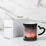 NC Ceramic Photo Coffee Mugs,Air Vehicle Airplane Beauty Colorado Commercial Space Flying Horizon Idyllic Non Urban,Custom Picture Mug Magic Heat Sensitive Color Changing Mug Milk Tea Cup Personaliz