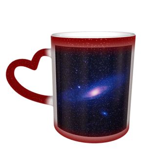 NC Ceramic Photo Coffee Mugs,Outer Space Andromeda Galaxy Astronomy Star,Custom Picture Mug Magic Heat Sensitive Color Changing Mug Milk Tea Cup Personalized Gifts for Family Lovers Friends