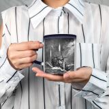 NC Ceramic Photo Coffee Mugs,Old Fashioned Sea Storm Cape Horn Nautical Vessel 8th Century Armed Forces,Custom Picture Mug Magic Heat Sensitive Color Changing Mug Milk Tea Cup Personalized Gifts for