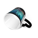 NC Ceramic Photo Coffee Mugs,Alaska State Arctic Astronomy Aurora Borealis Beach Canada Temperature Finland Finnish Lapland,Custom Picture Mug Magic Heat Sensitive Color Changing Mug Milk Tea Cup Pe