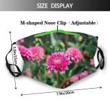 NC Blossom Images Plant Dahlia Magenta Flower Free Wallpapers Dust Washable Reusable Filter and Reusable Mouth Warm Windproof Cotton Face