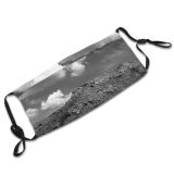 NC Azure Sky Side Cloud Wallpapers Grey Pictures Mountain Wadi Stock Images Range Dust Washable Reusable Filter and Reusable Mouth Warm Windproof Cotton Face