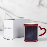 NC Ceramic Photo Coffee Mugs,Outer Space Atmospheric Mood Dust Sky Deep Hill Fantasy Galaxy Dark Landscape,Custom Picture Mug Magic Heat Sensitive Color Changing Mug Milk Tea Cup Personalized Gifts